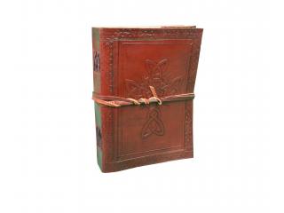  Celtic Leather Bound Journal Cross Embossed Leather Journals Handmade Paper Brown Leather Diary India